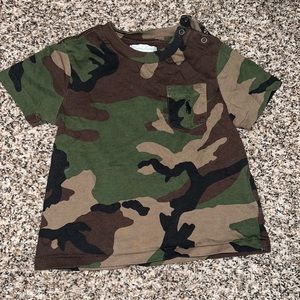 Ralph Lauren Camo Cotton Jersey Pocket Tee